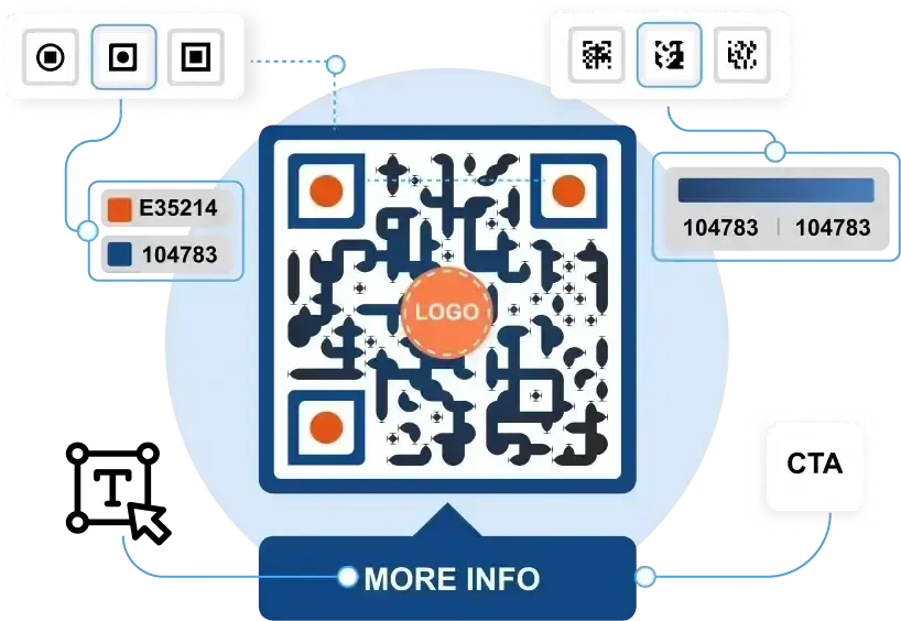 QR code with logo and brand style options